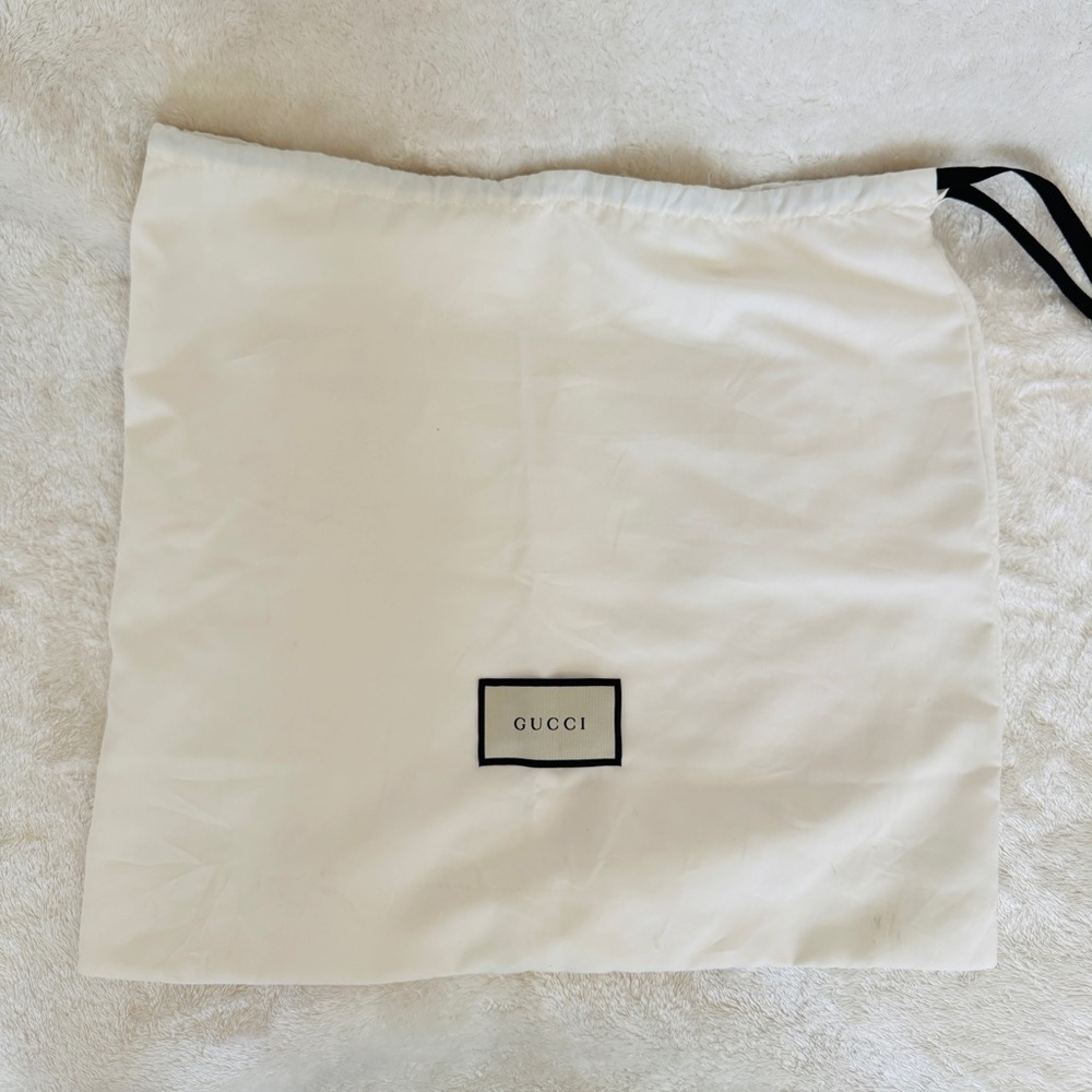 Gucci Ivory Storage Bag with Logo